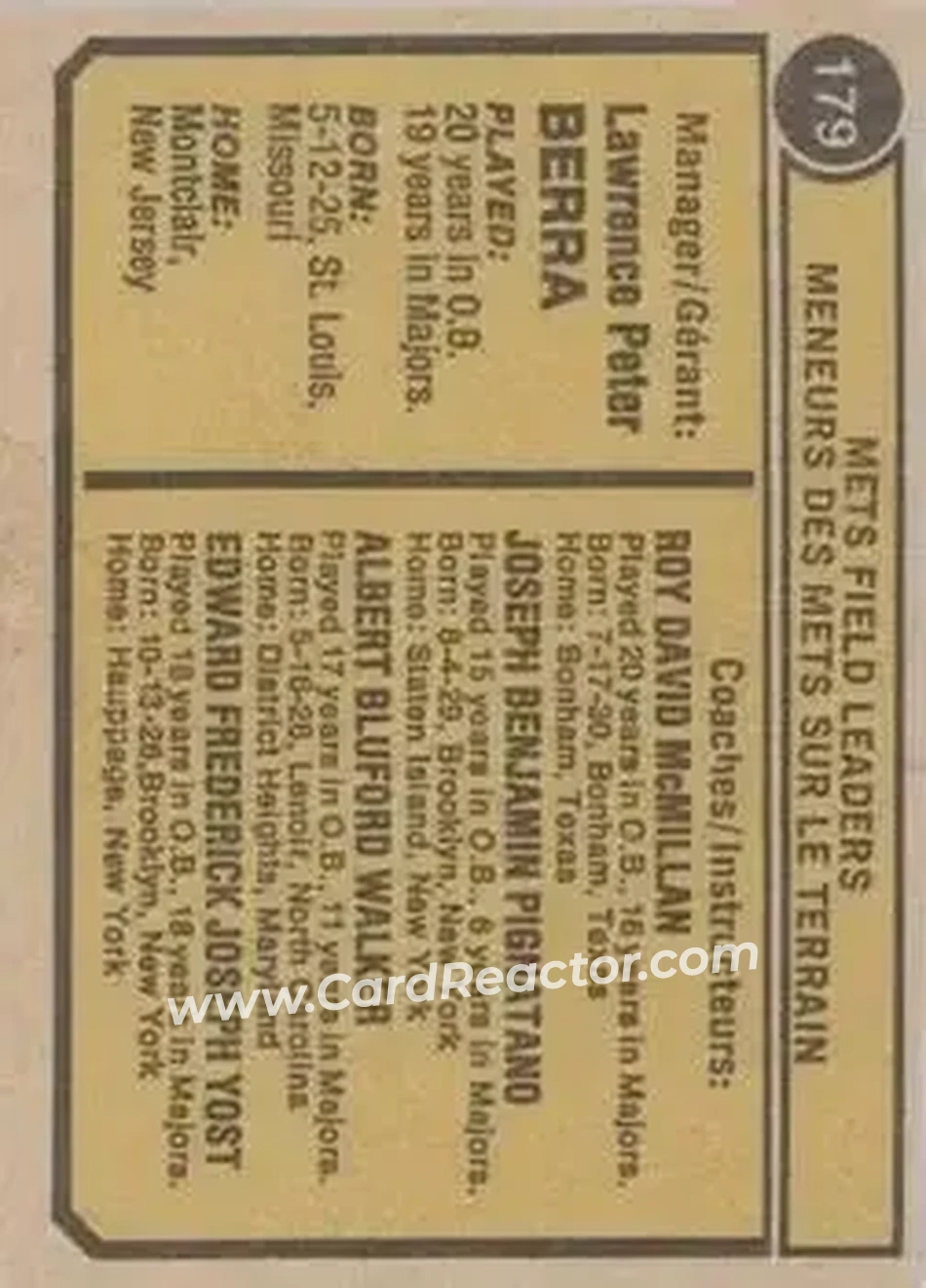 Back of Card #179
