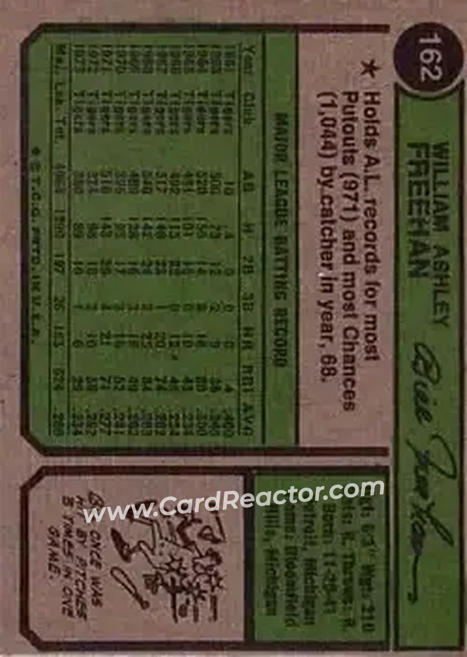 Back of Bill Freehan