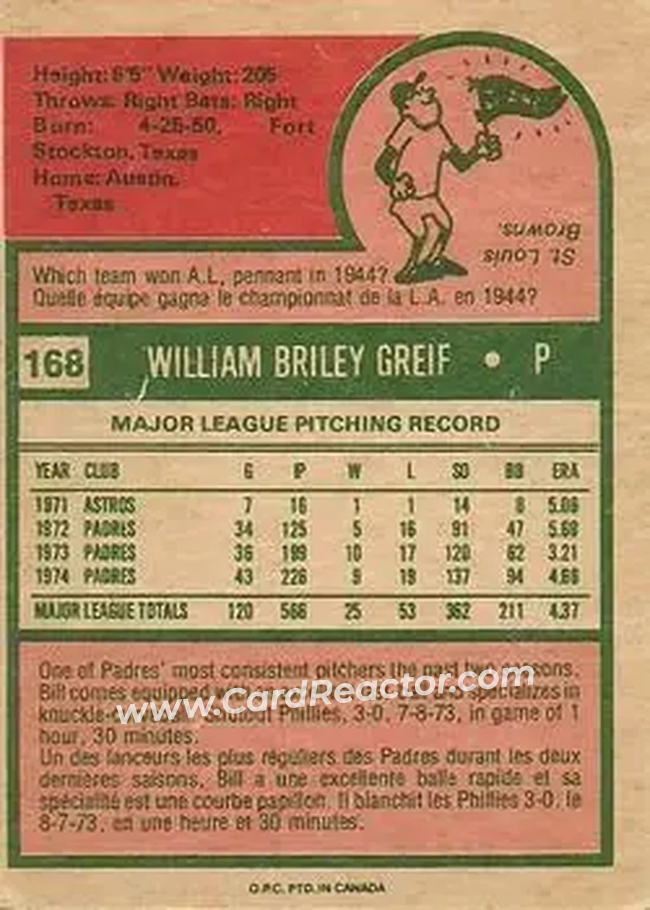 Back of Bill Greif