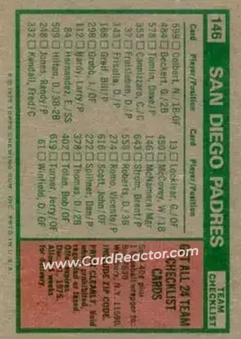 Back of Card #146