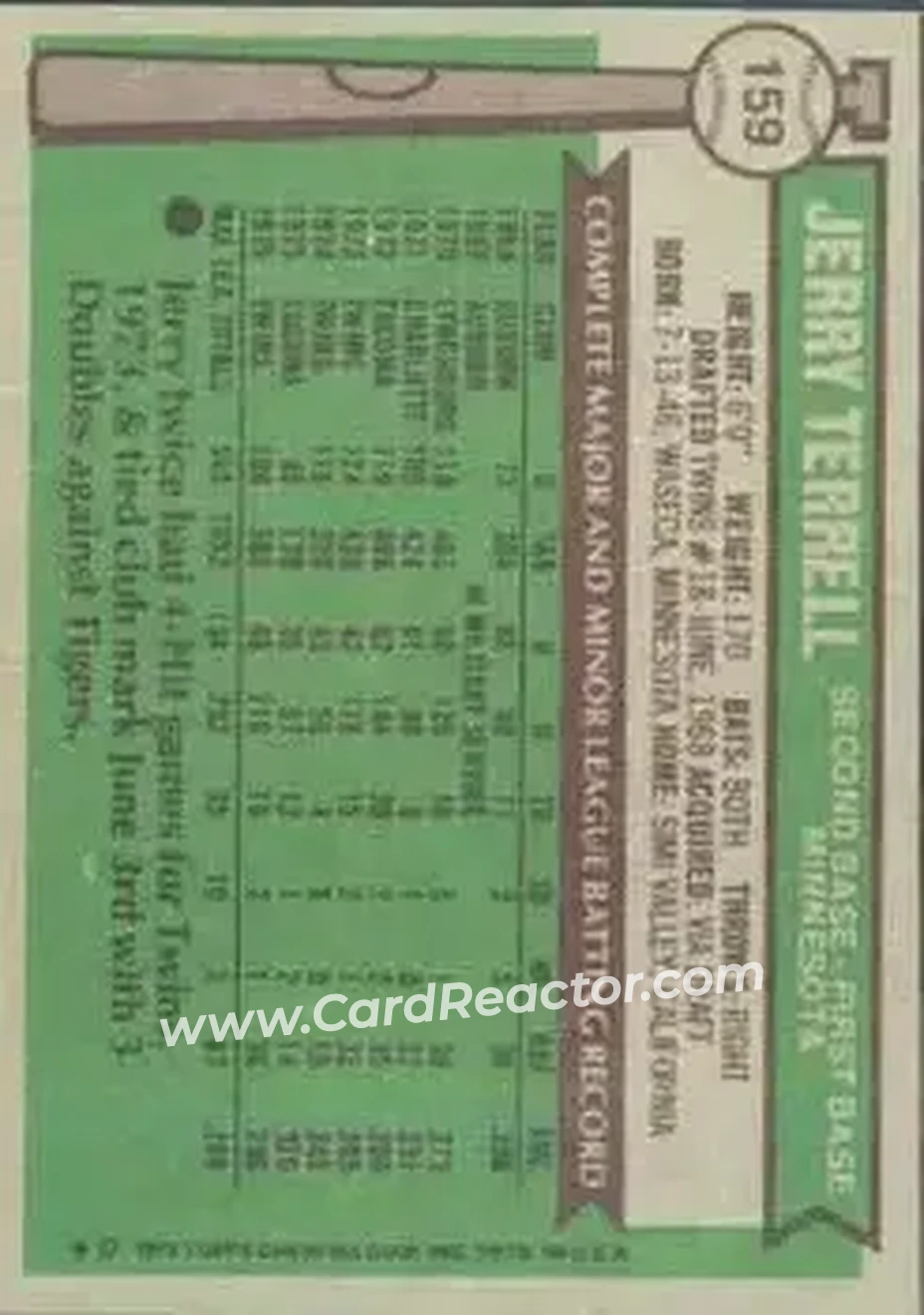 Back of Jerry Terrell