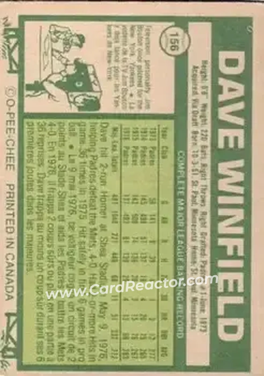 Back of Dave Winfield