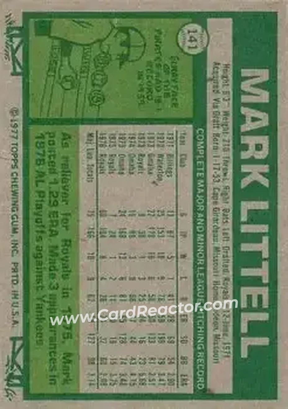 Back of Mark Littell