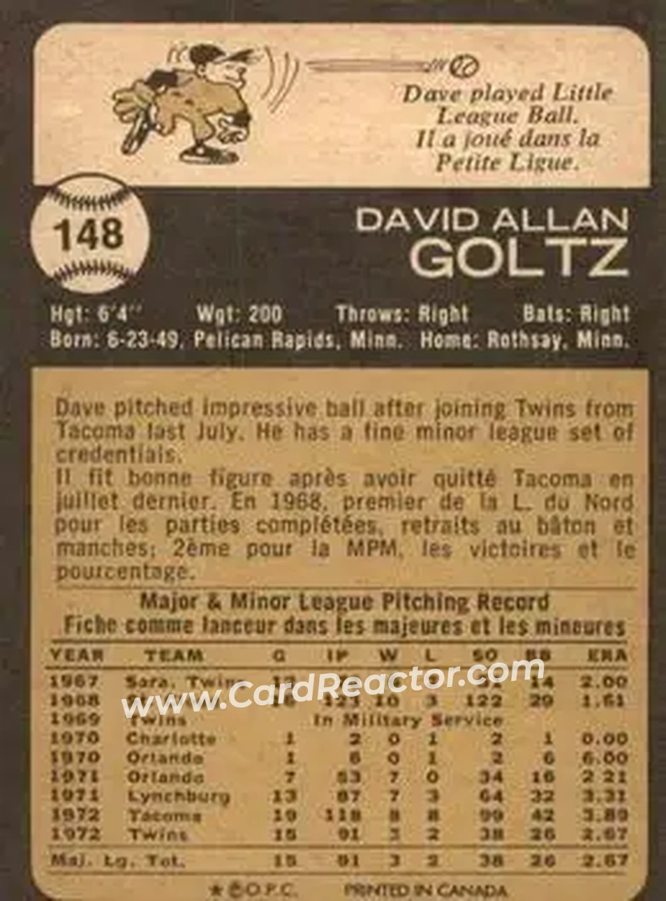 Back of Dave Goltz