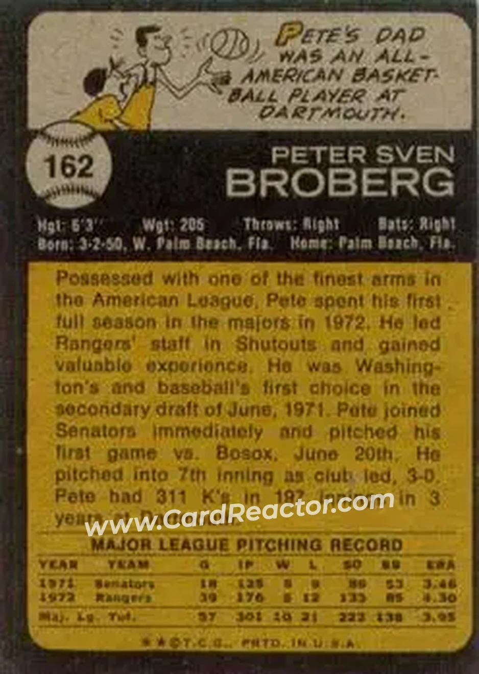 Back of Pete Broberg
