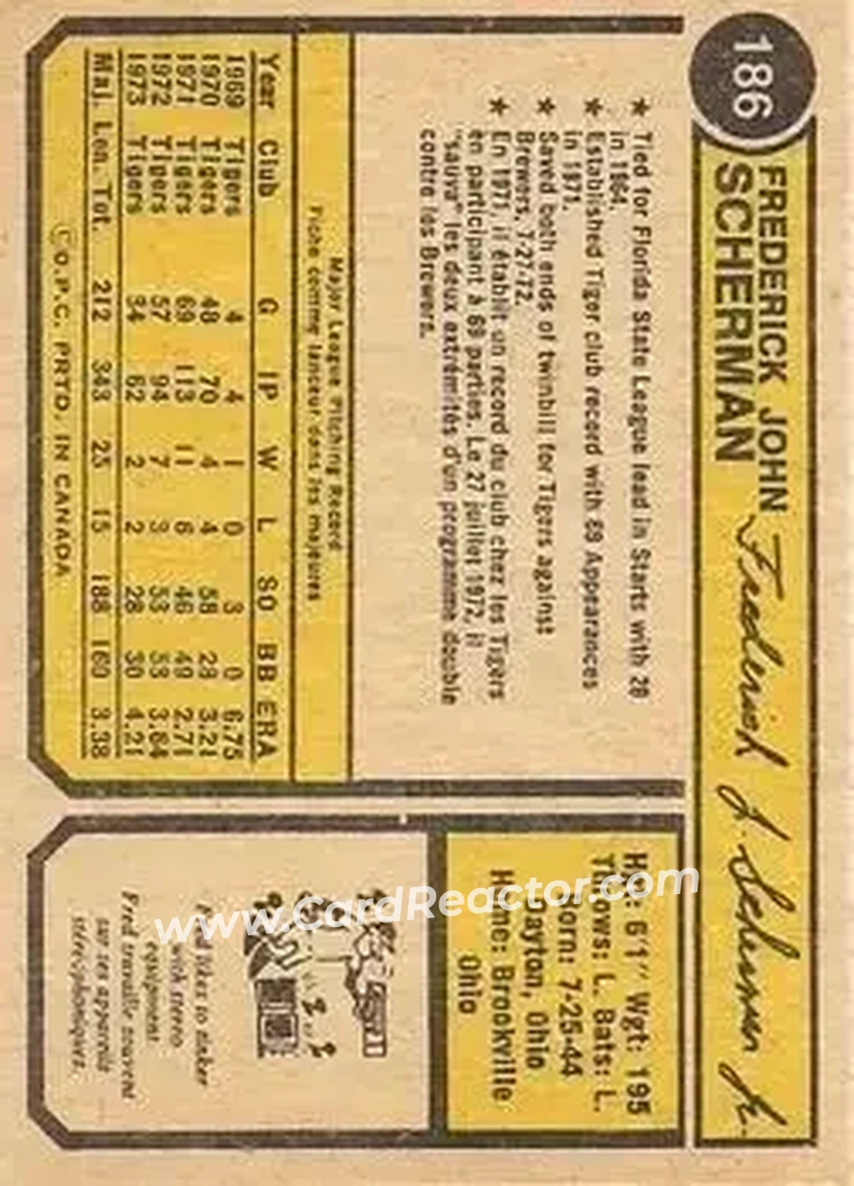 Back of Fred Scherman