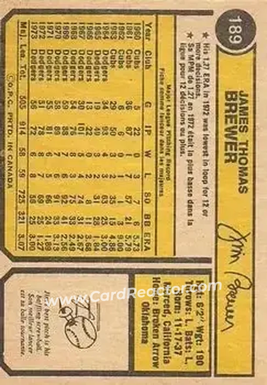 Back of Jim Brewer