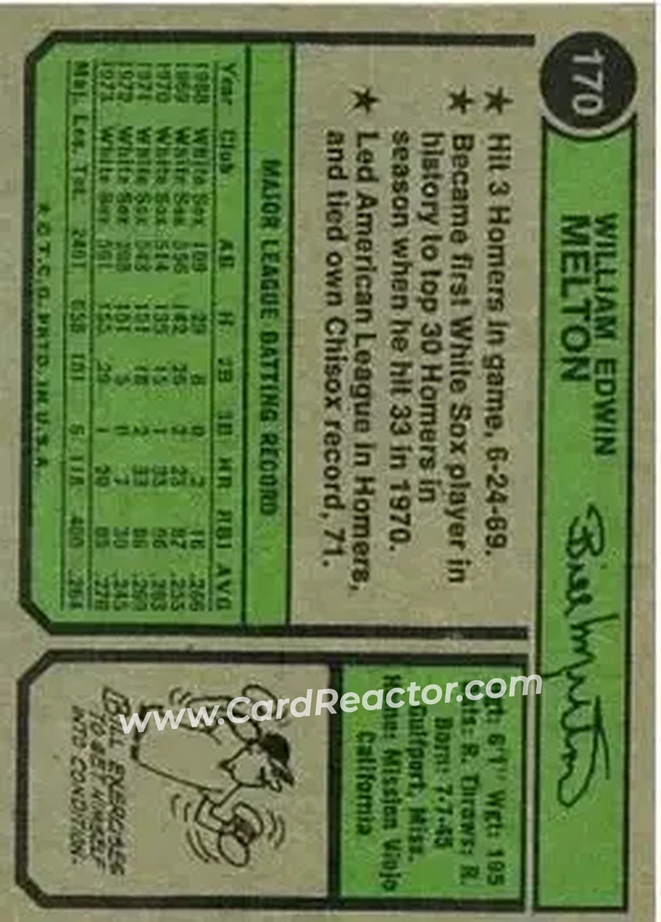 Back of Bill Melton
