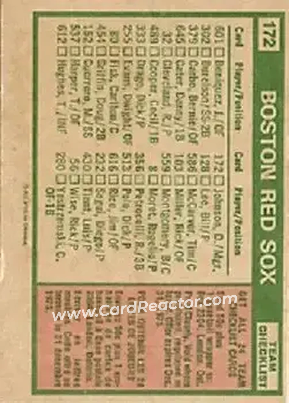 Back of Card #172