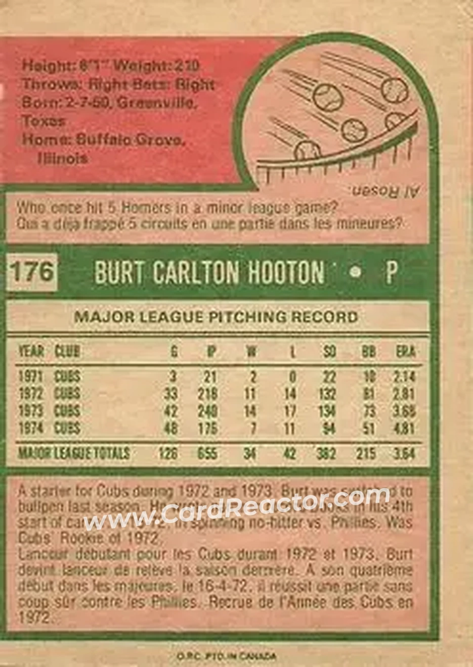 Back of Burt Hooton