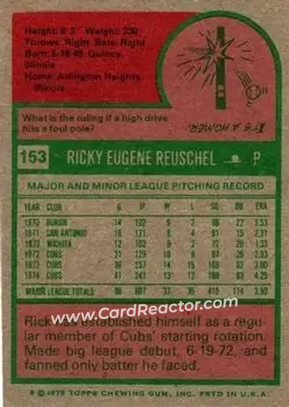 Back of Rick Reuschel