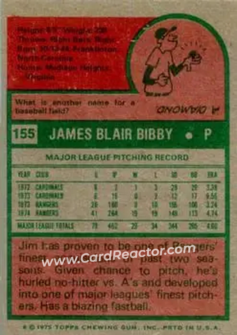 Back of Jim Bibby