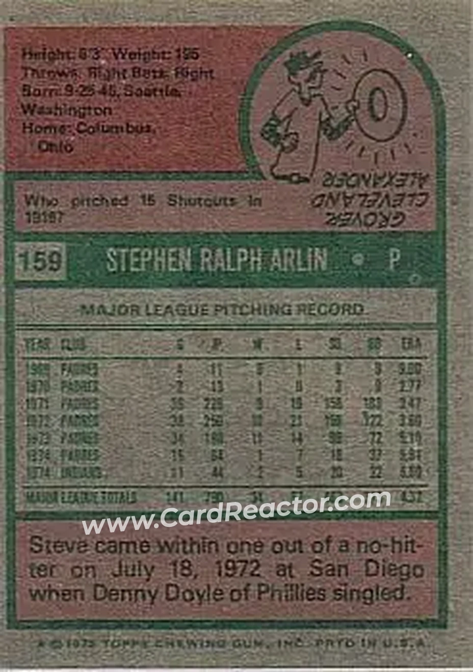 Back of Steve Arlin