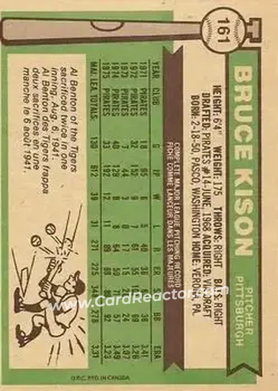 Back of Bruce Kison