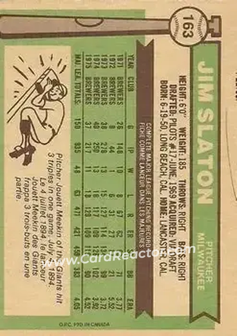 Back of Jim Slaton
