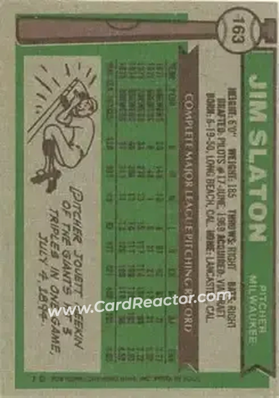 Back of Jim Slaton