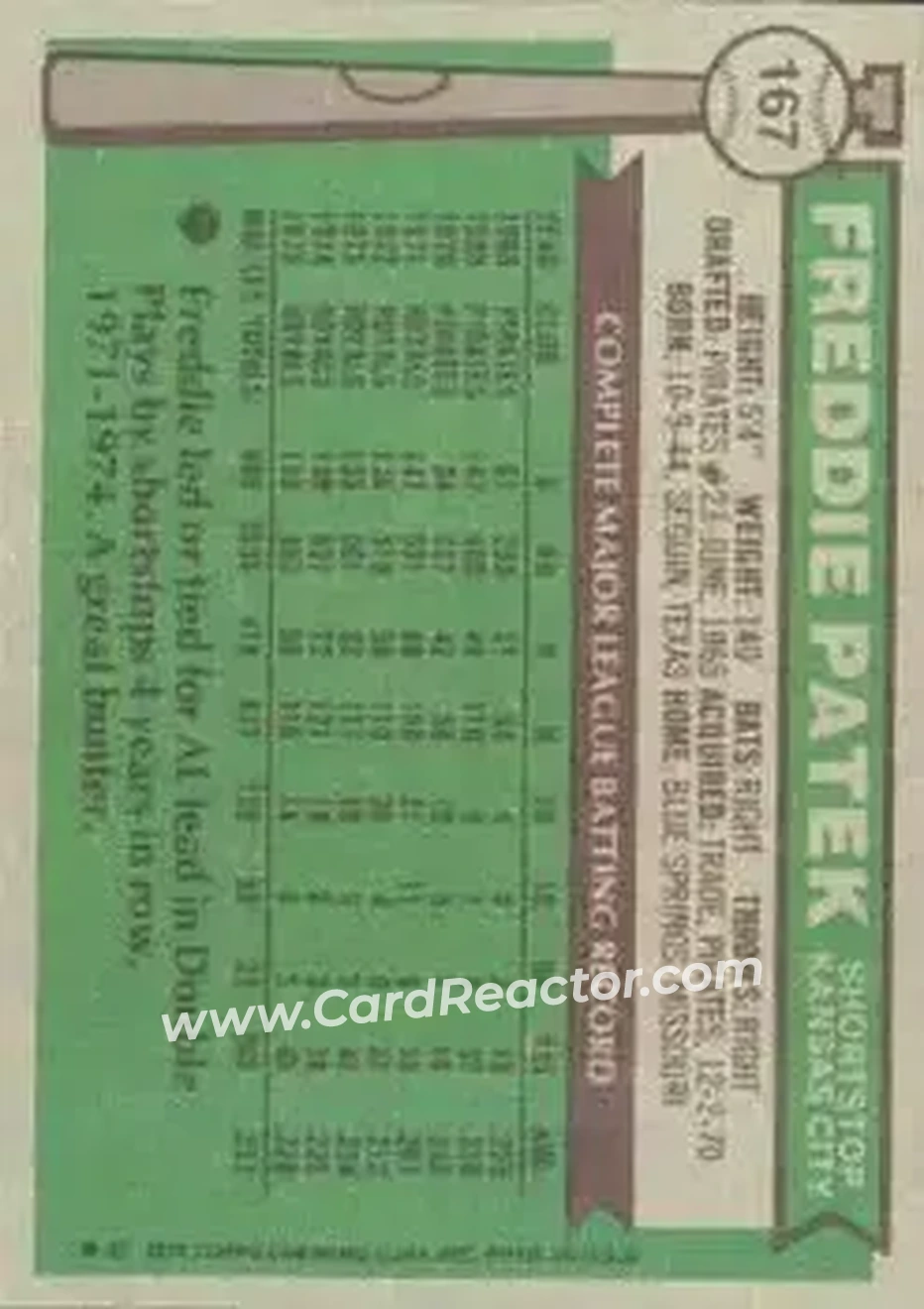 Back of Fred Patek