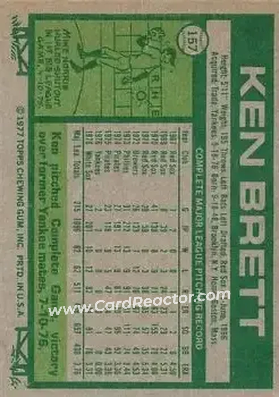 Back of Ken Brett