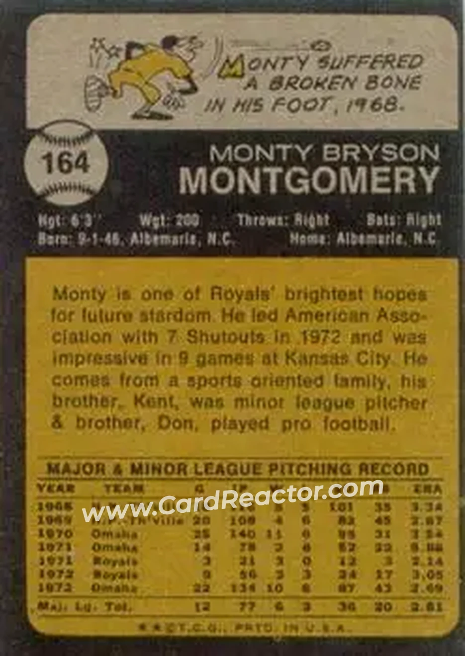 Back of Monty Montgomery