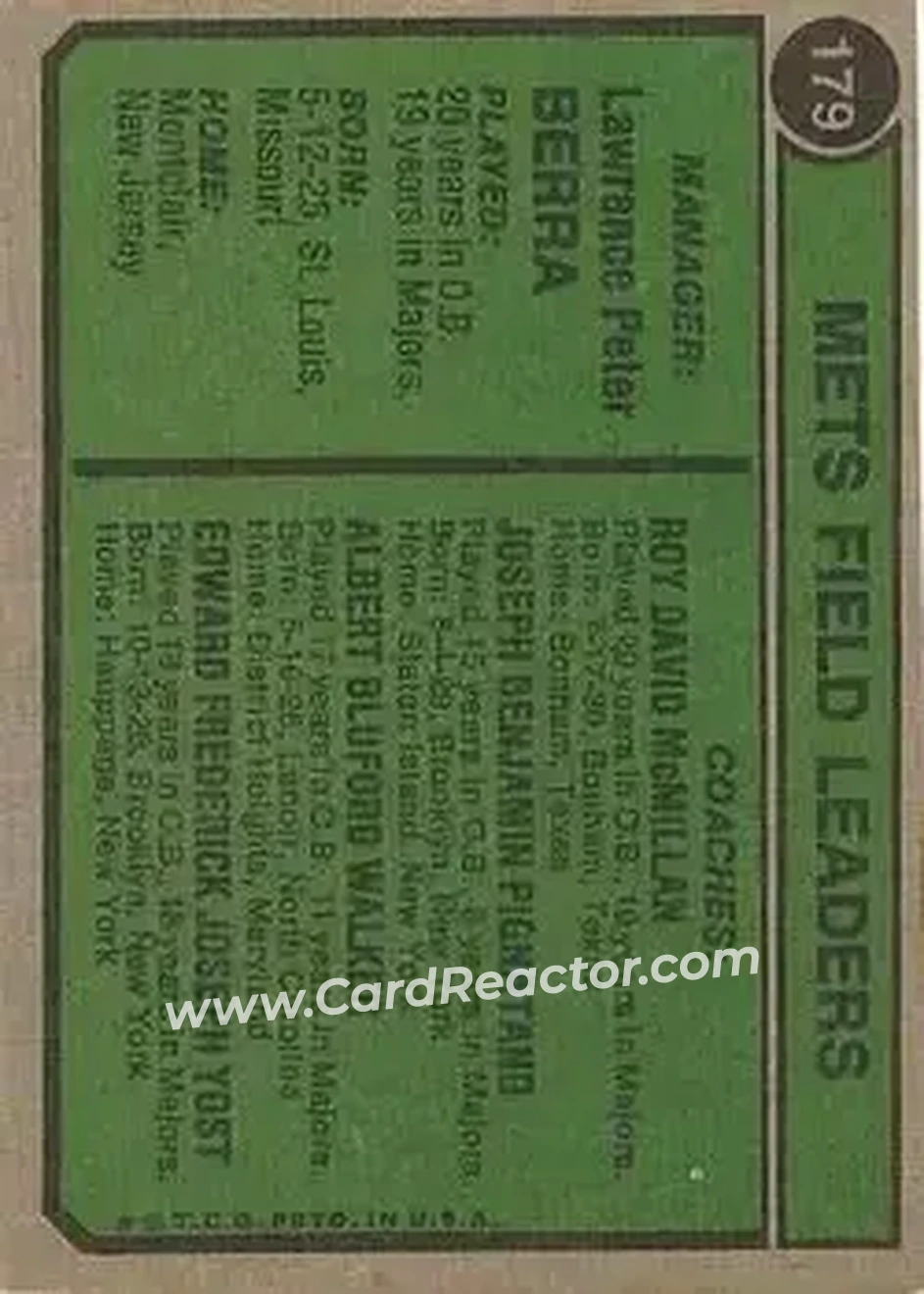 Back of Card #179