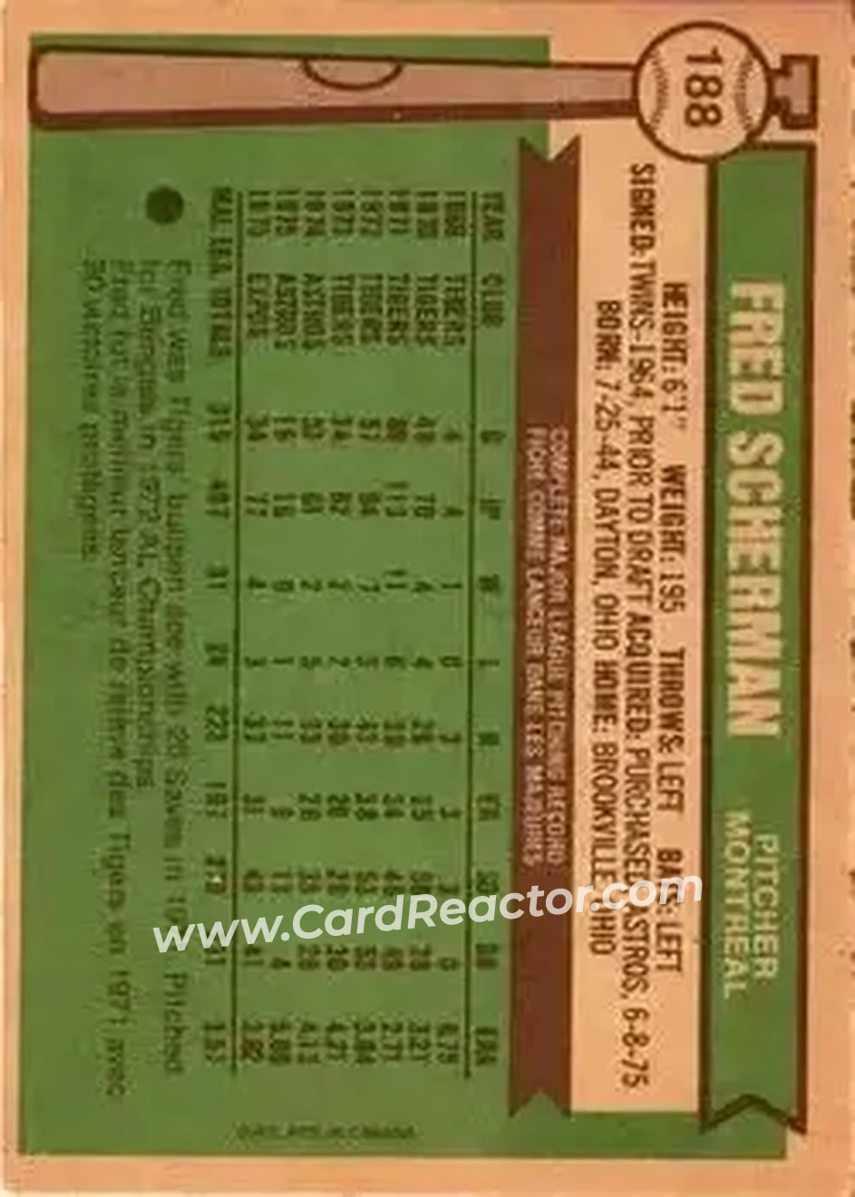 Back of Fred Scherman