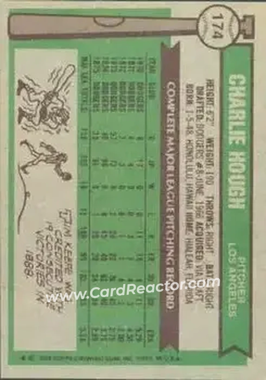 Back of Charlie Hough