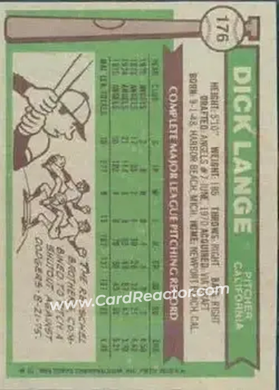Back of Dick Lange