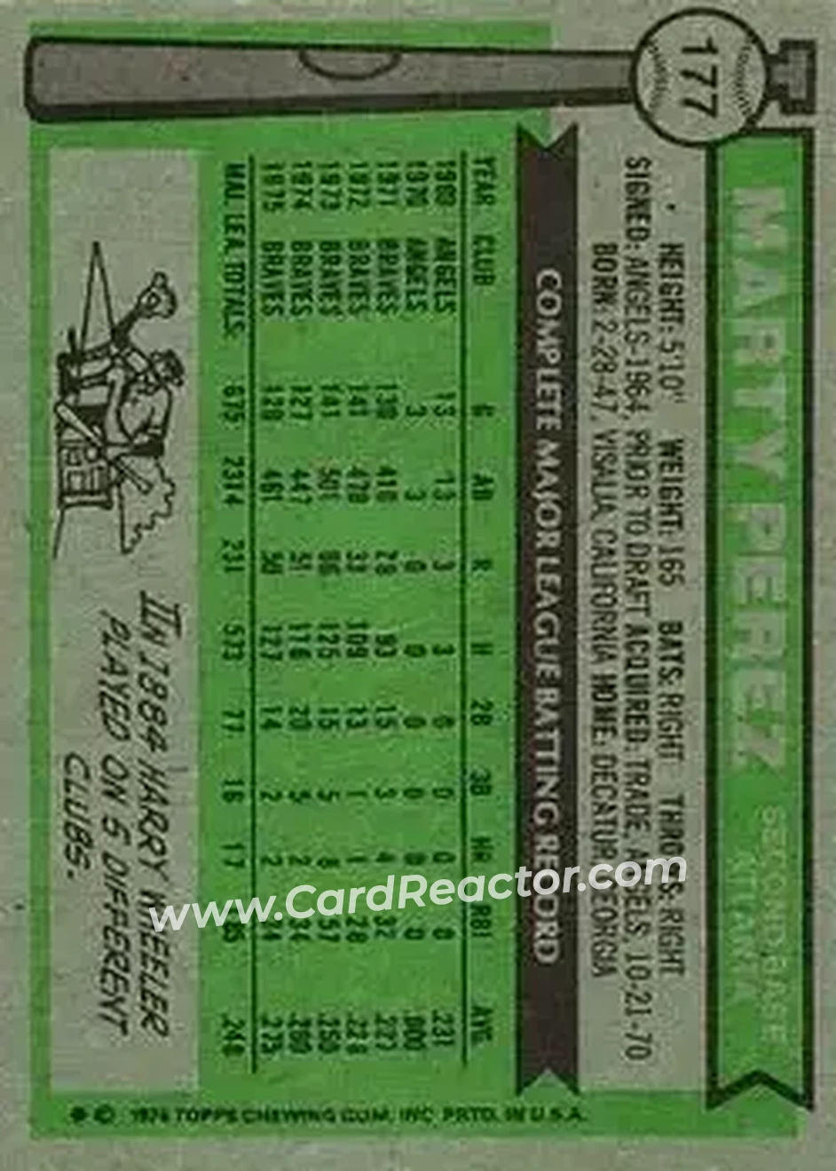 Back of Marty Perez
