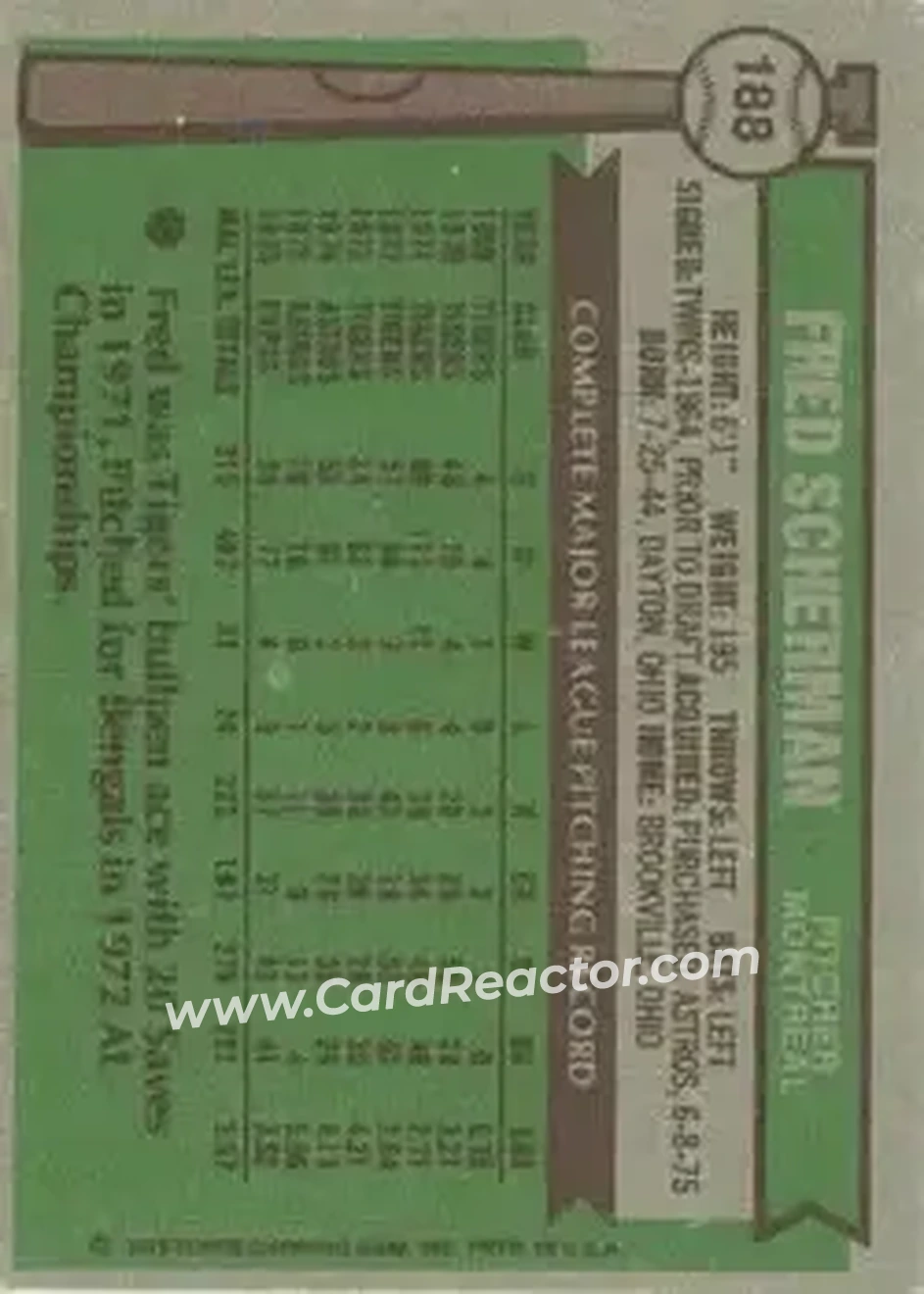 Back of Fred Scherman
