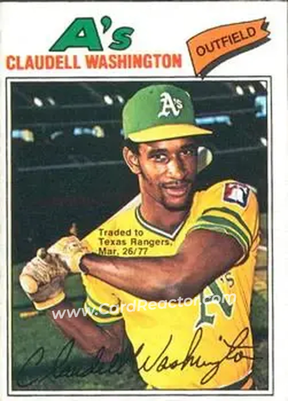 Front of Claudell Washington