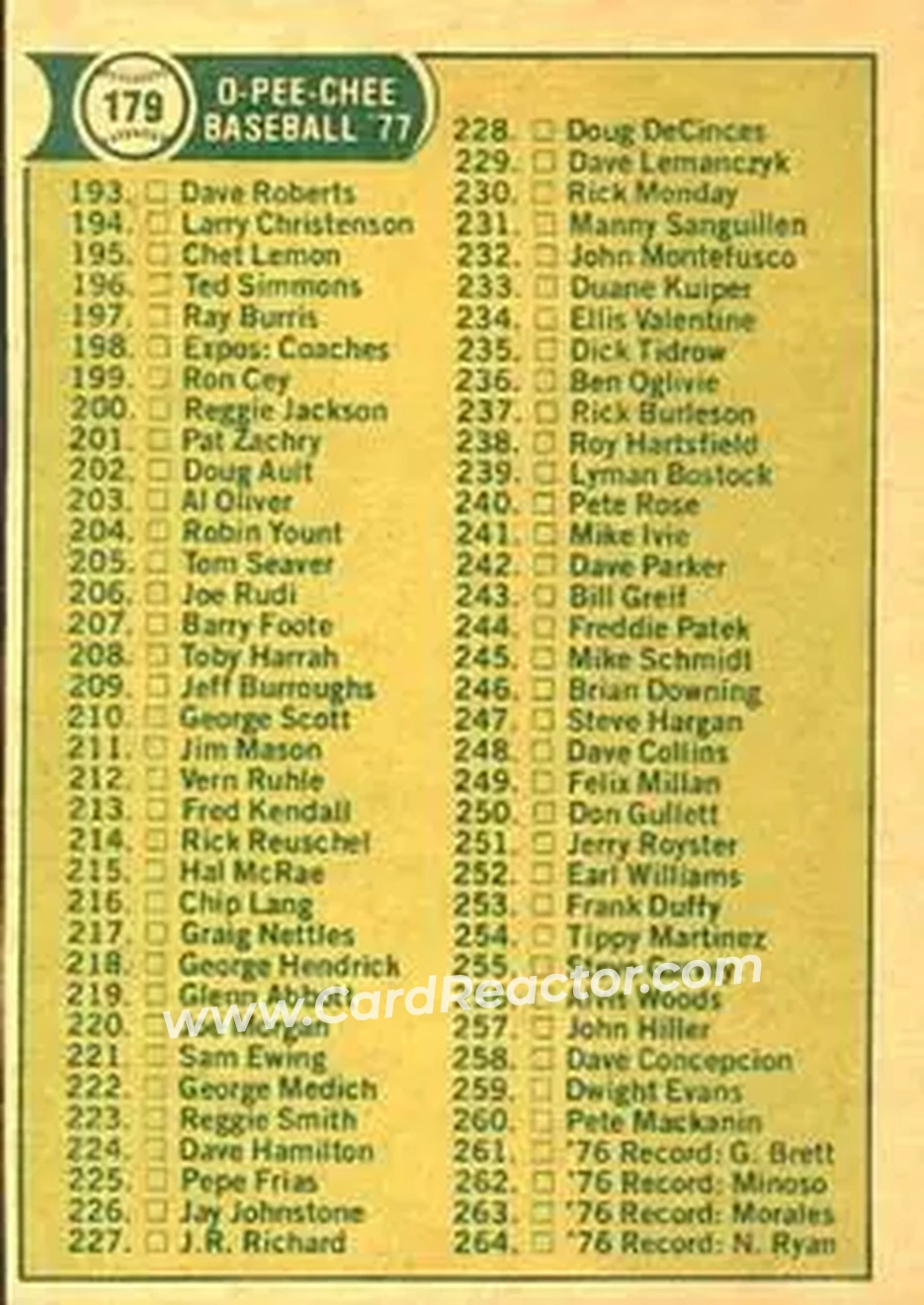 Back of Card #179