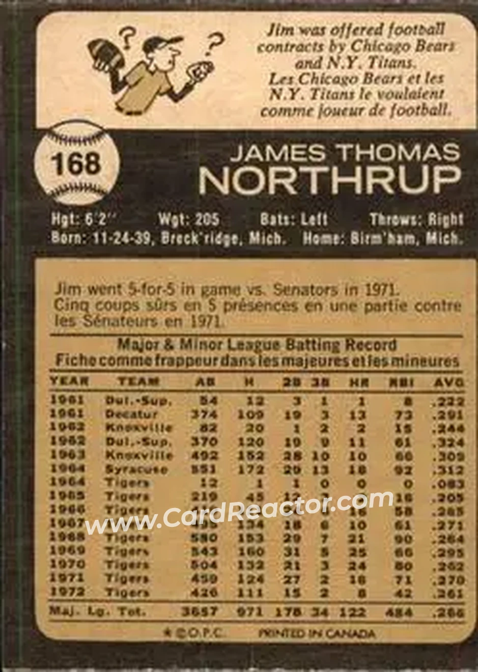 Back of Jim Northrup