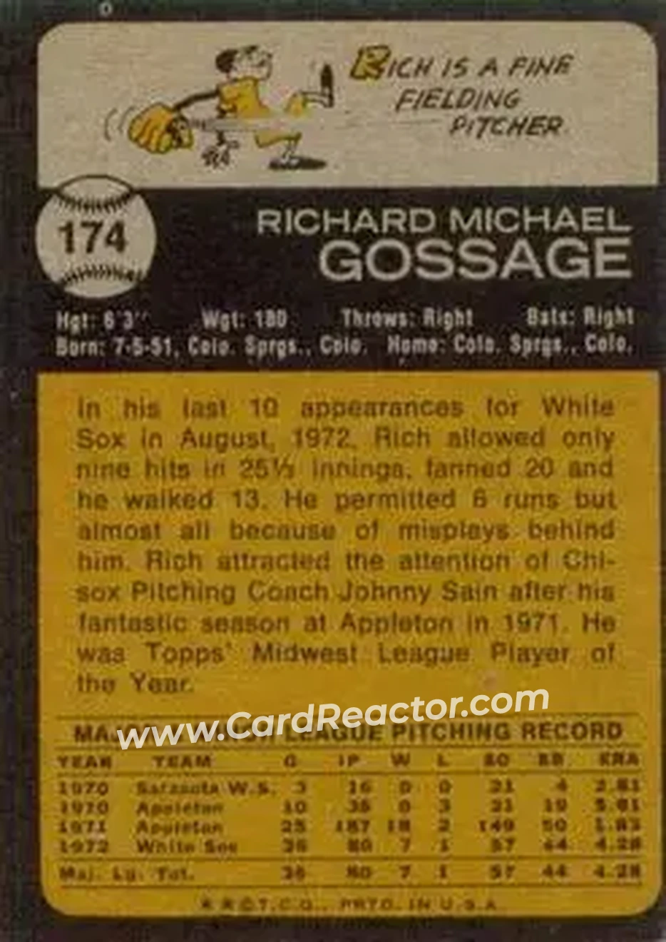 Back of Rich Gossage