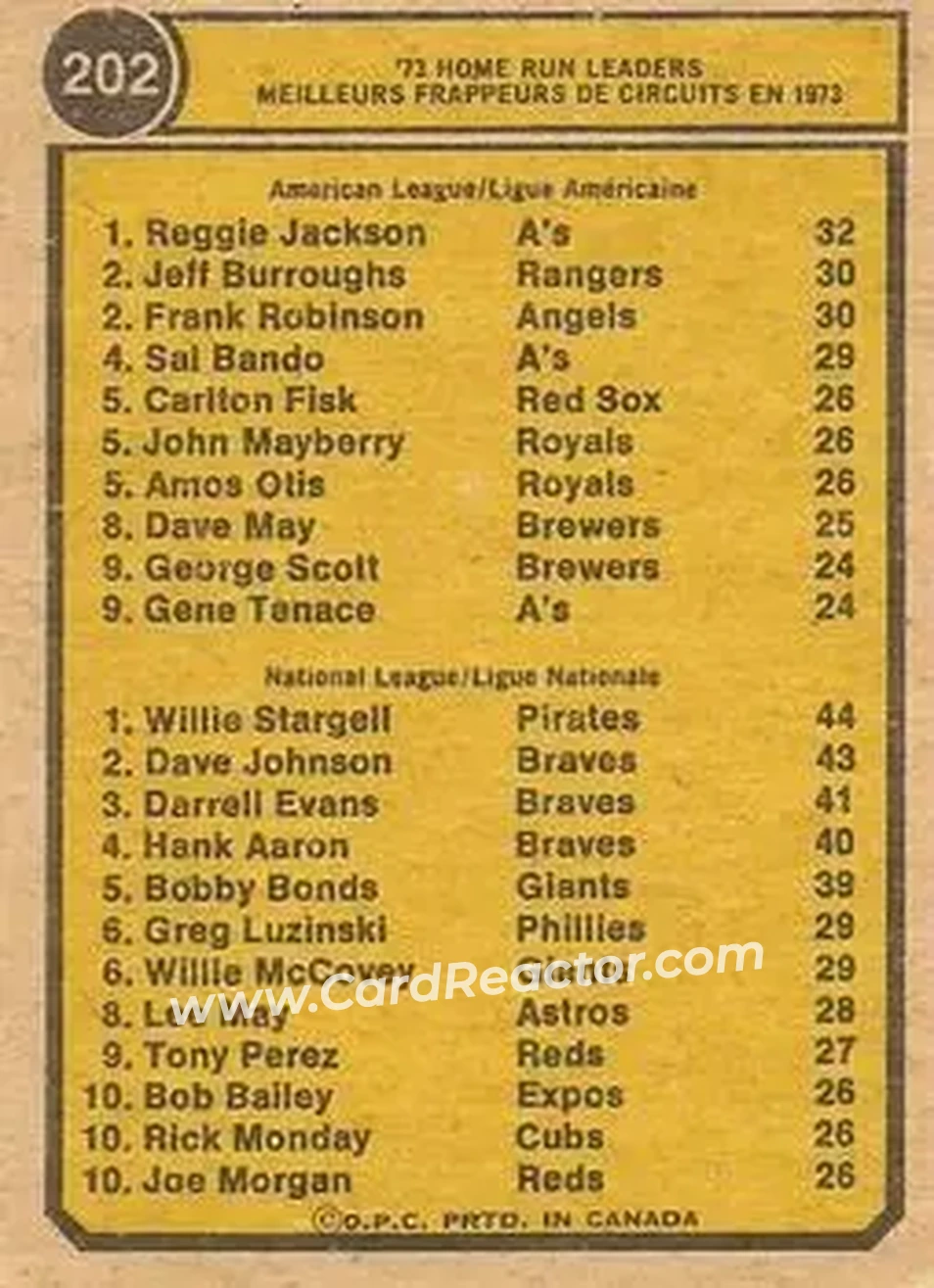 Back of Card #202
