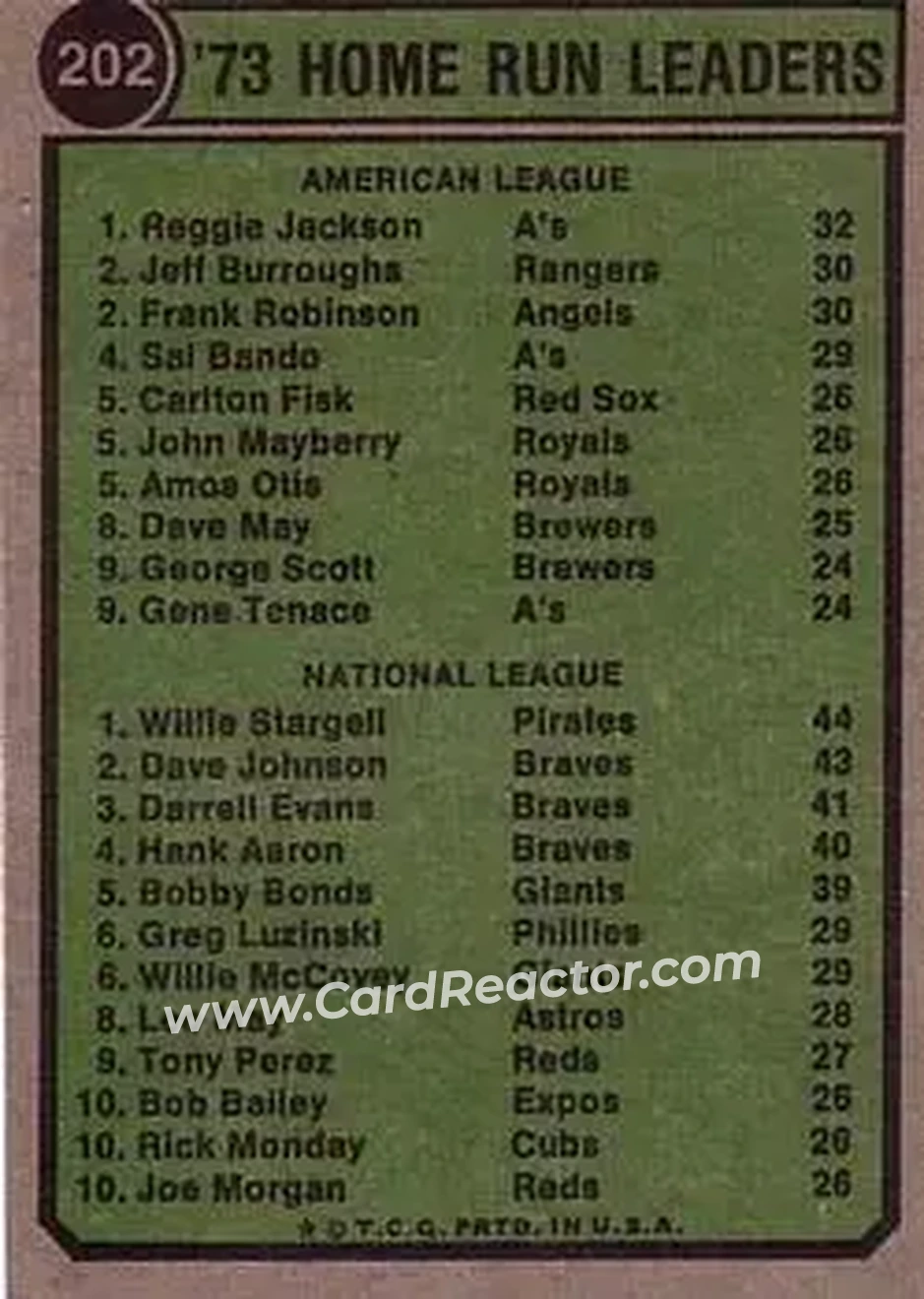 Back of Card #202