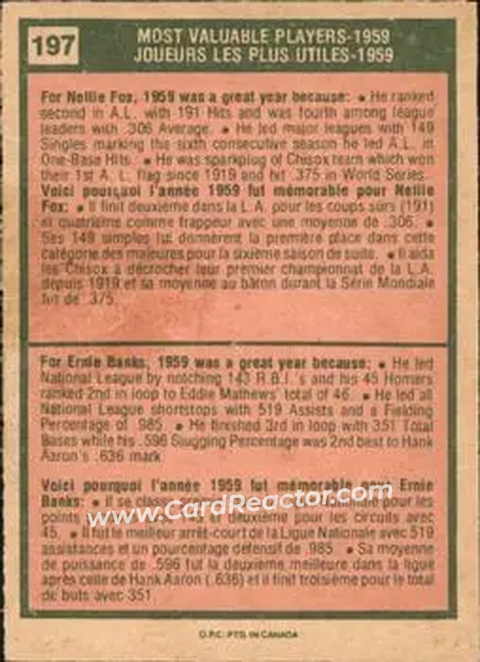 Back of Card #197