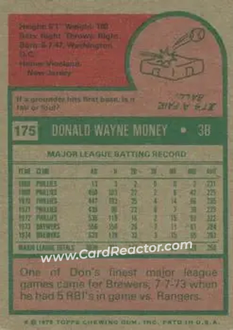 Back of Don Money
