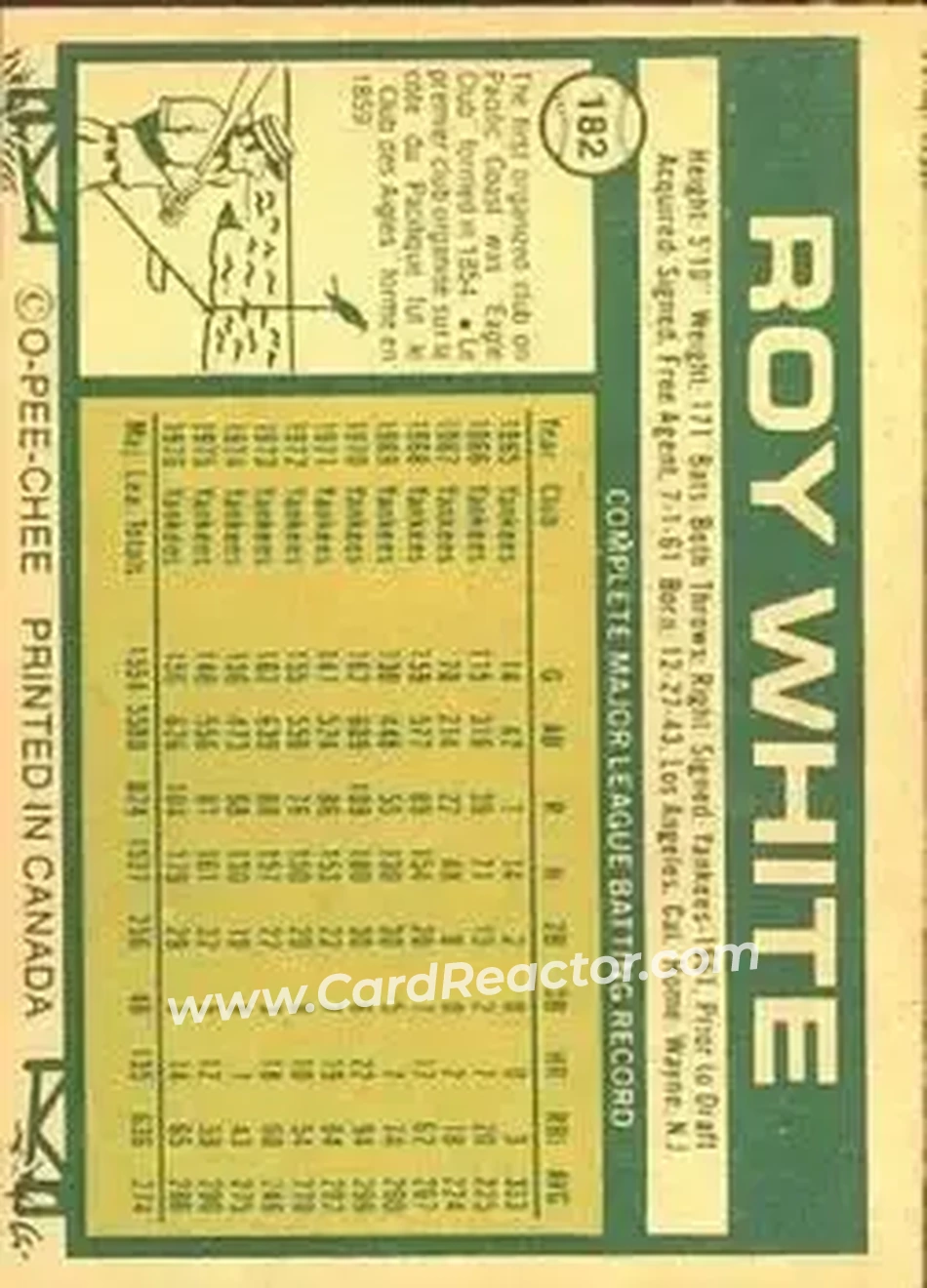 Back of Roy White