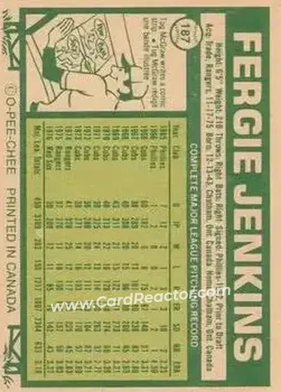 Back of Ferguson Jenkins