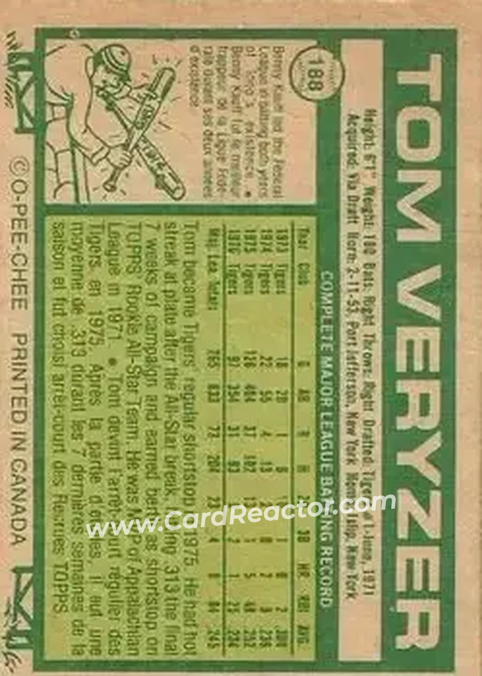 Back of Tom Veryzer
