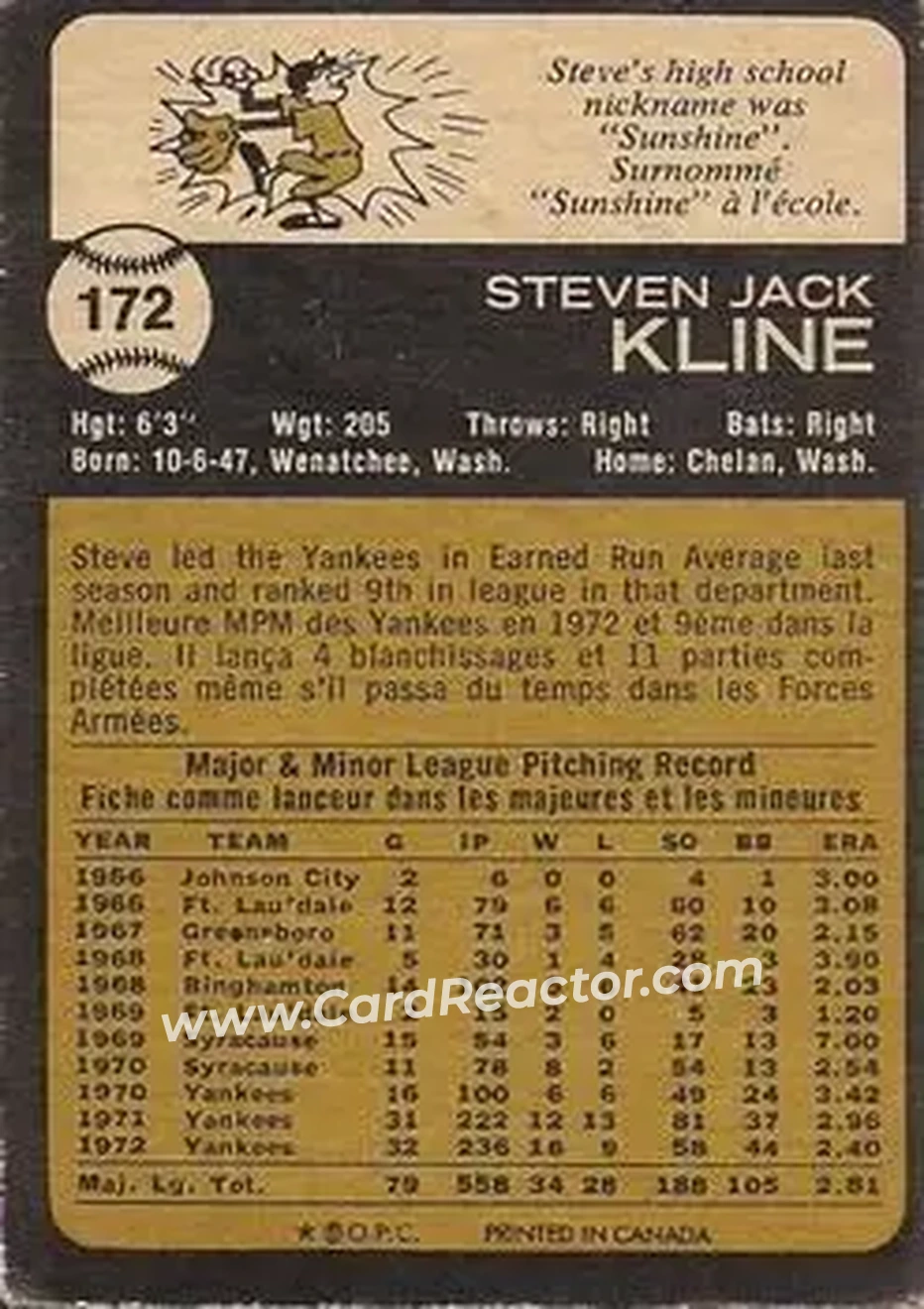 Back of Steve Kline