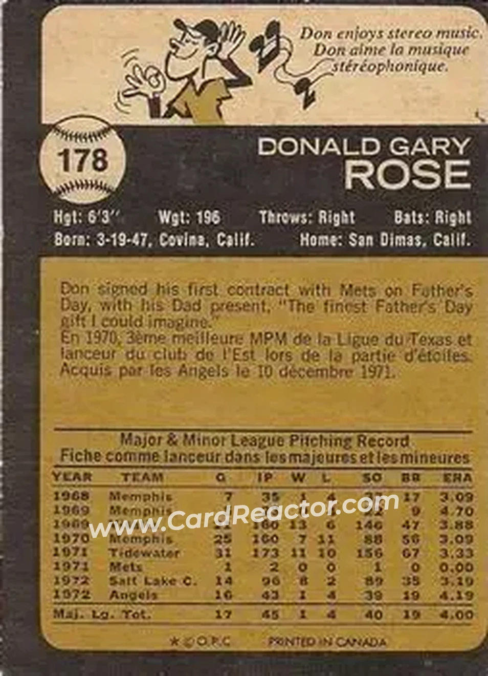 Back of Don Rose