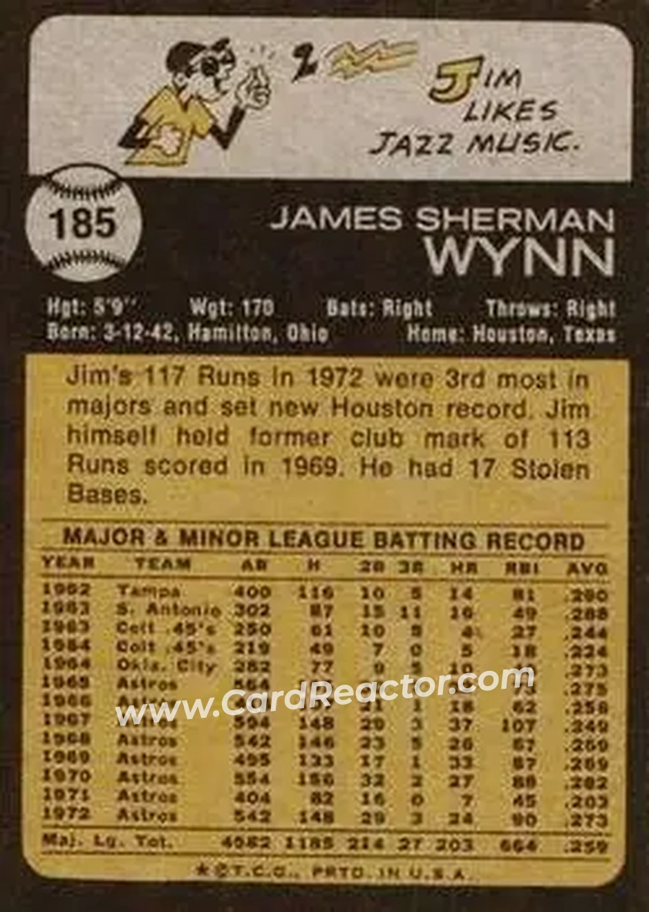 Back of Jim Wynn