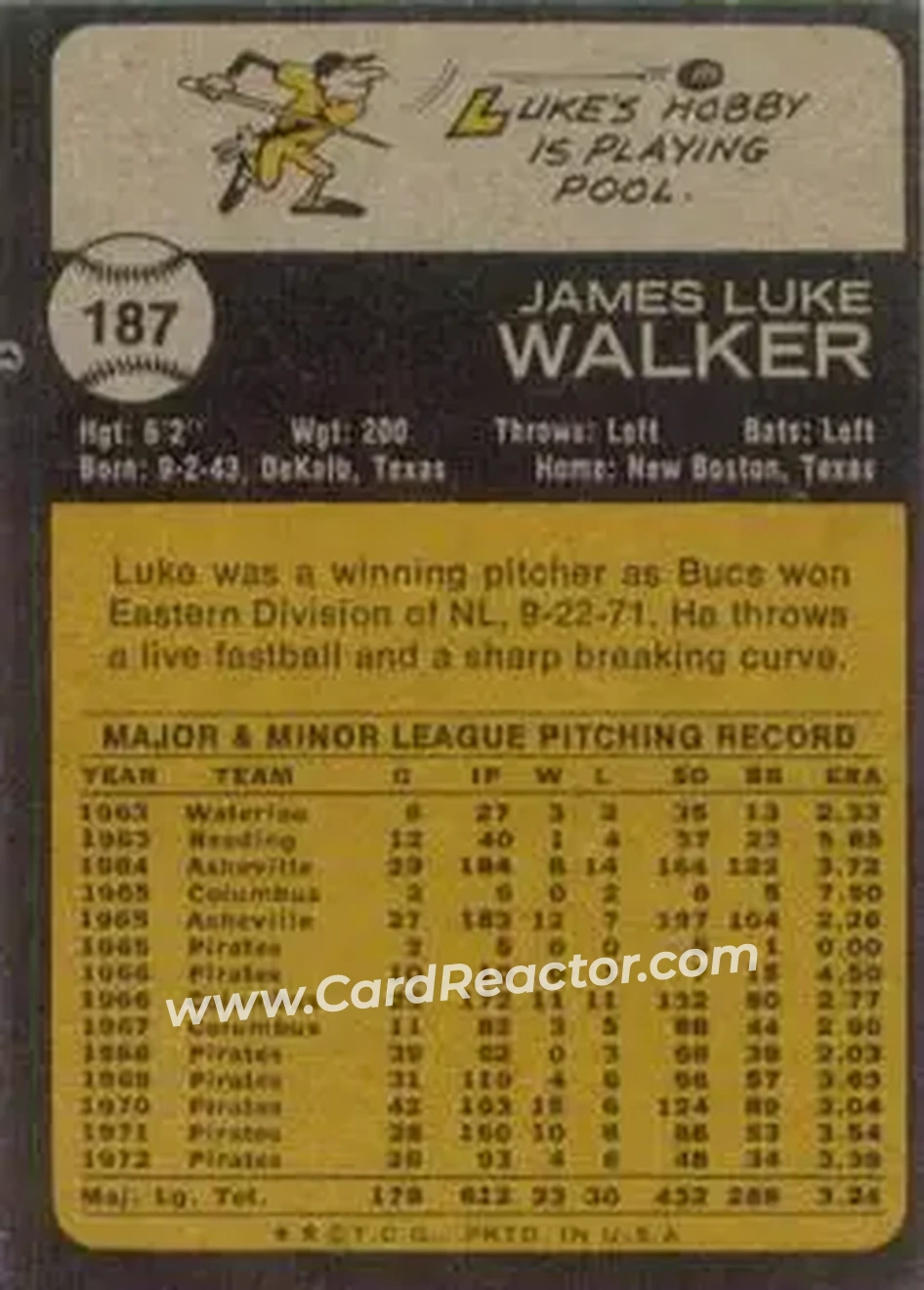 Back of Luke Walker