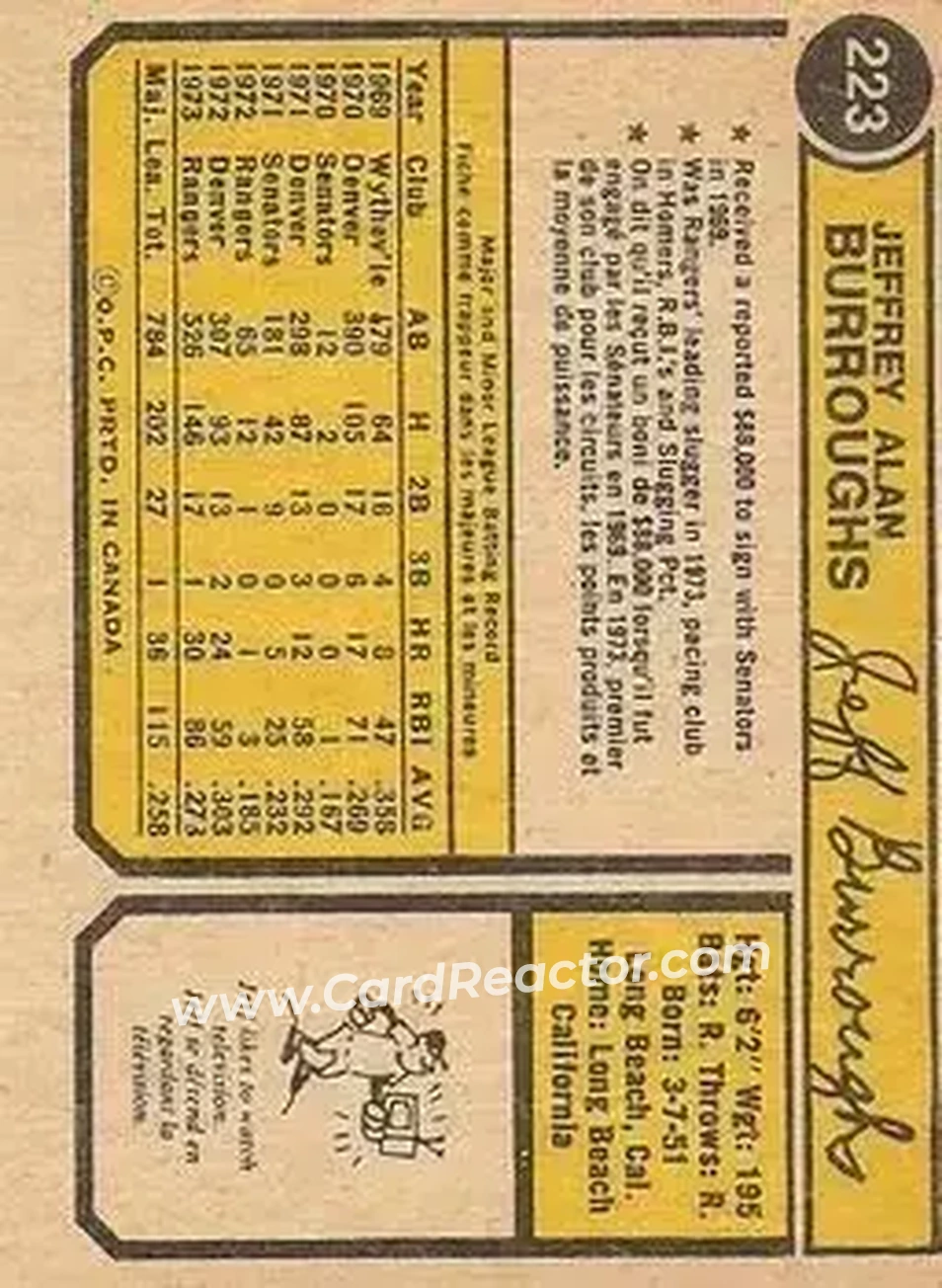 Back of Jeff Burroughs