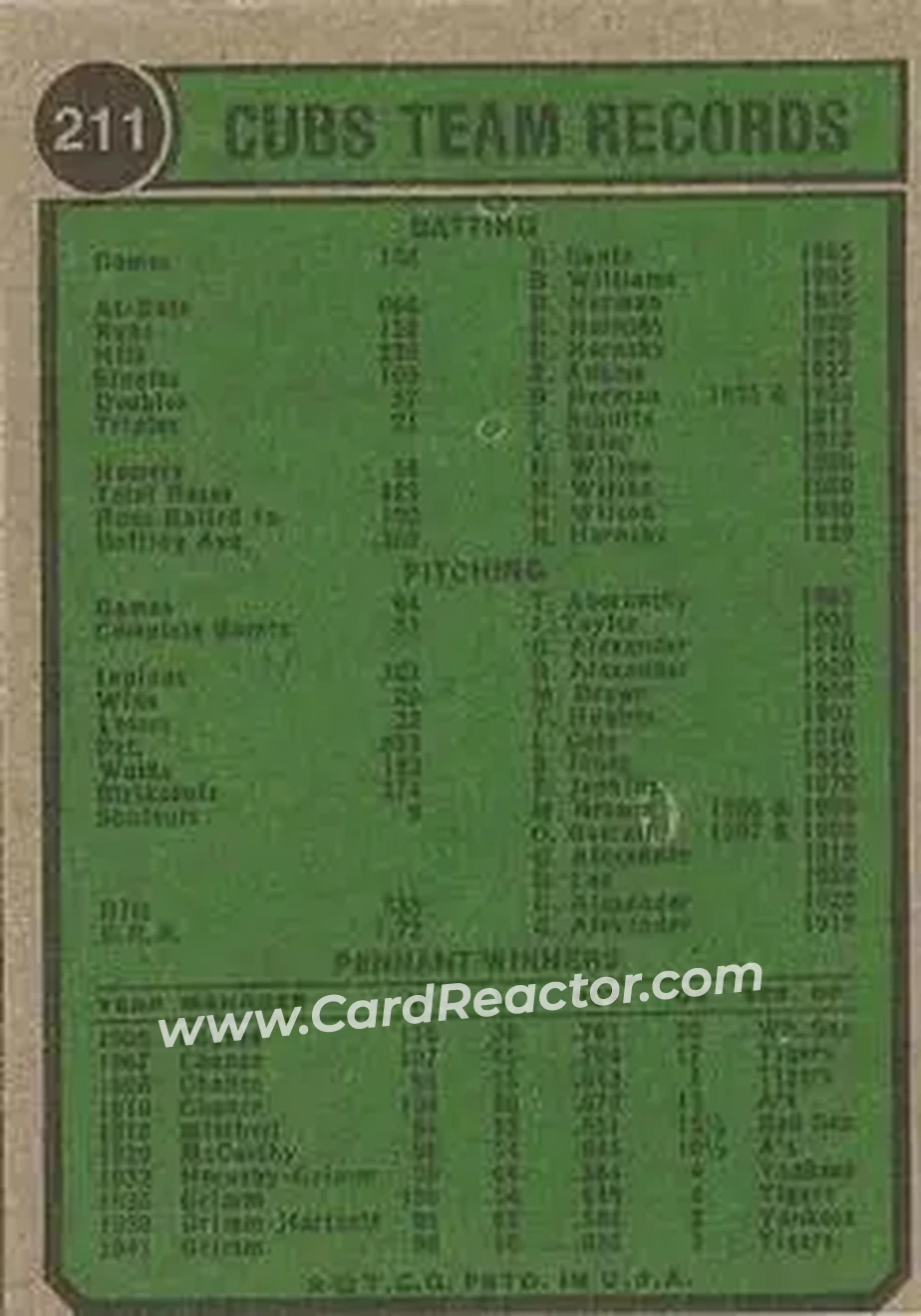 Back of Card #211