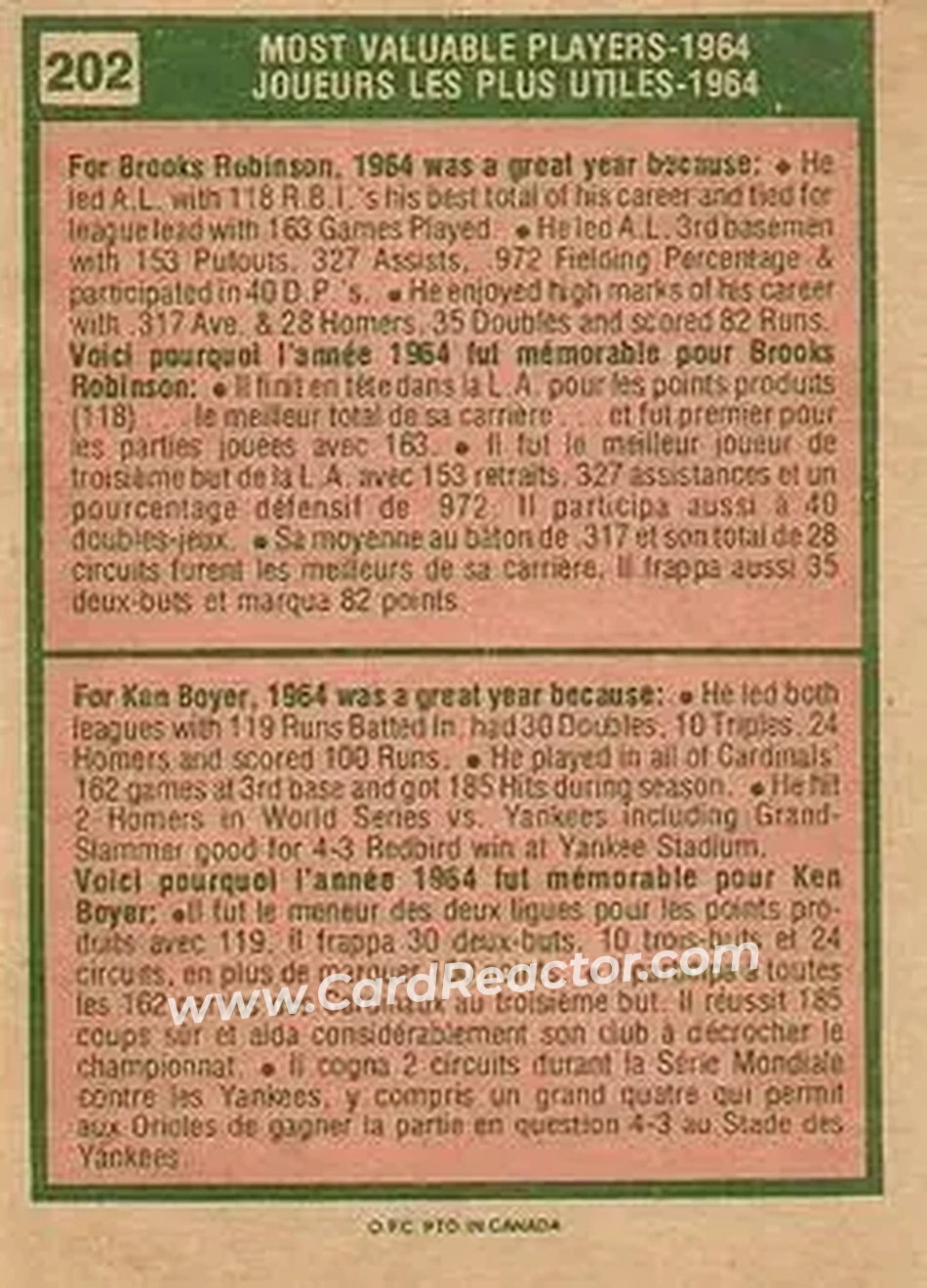 Back of Card #202