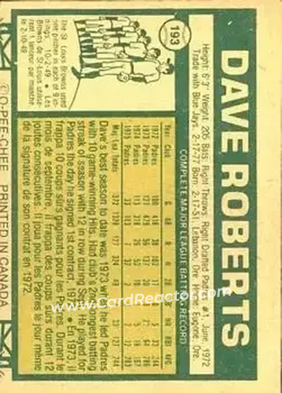 Back of Dave Roberts