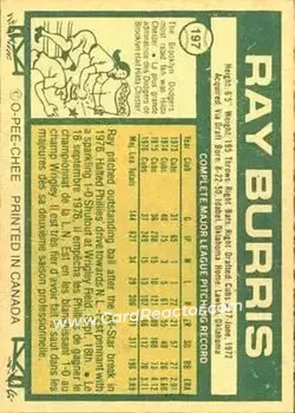 Back of Ray Burris