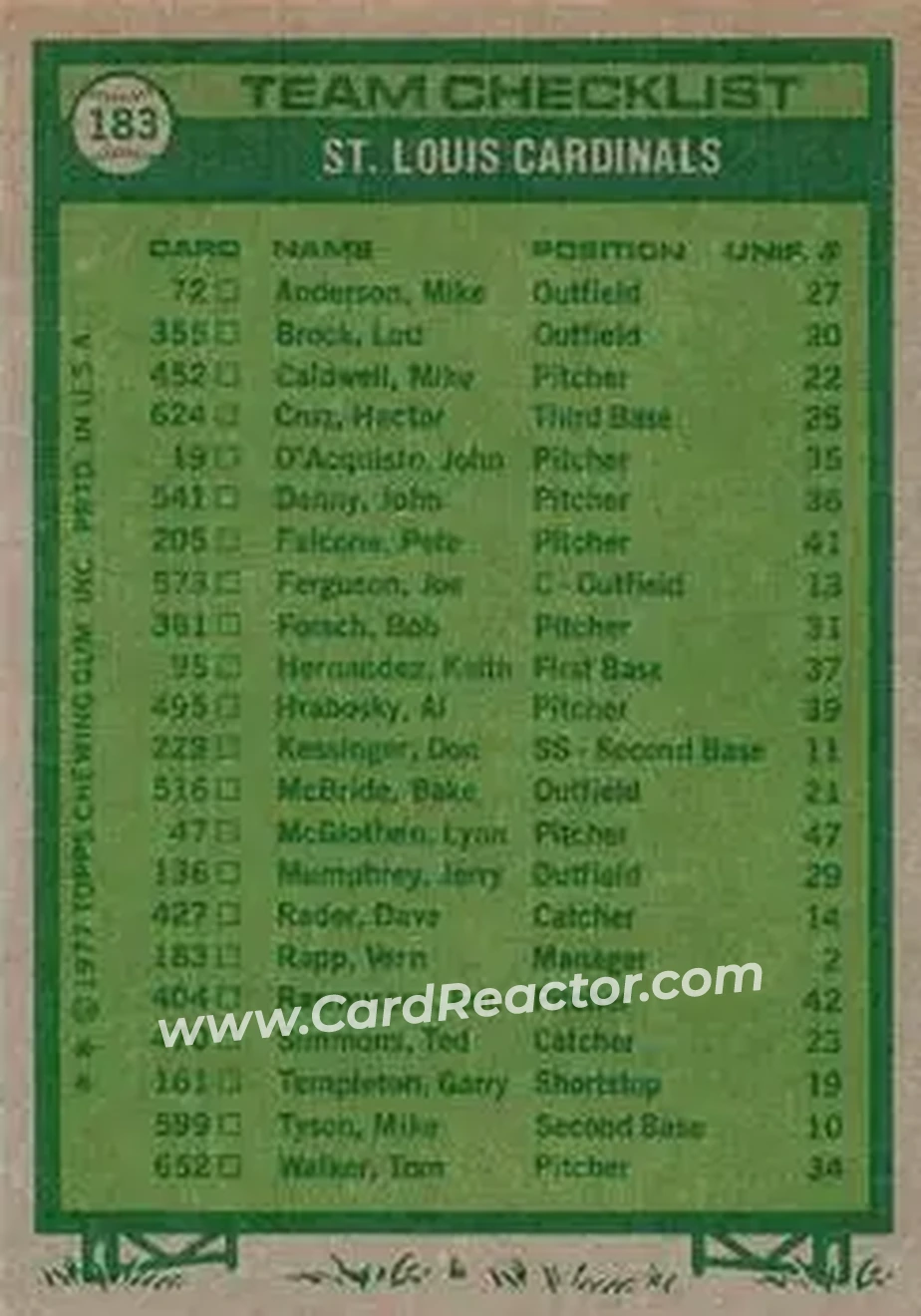Back of Card #183